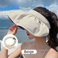 UPF 50+ Convertible Sun Hat & Visor 2-in-1 UV Beach Hat Women