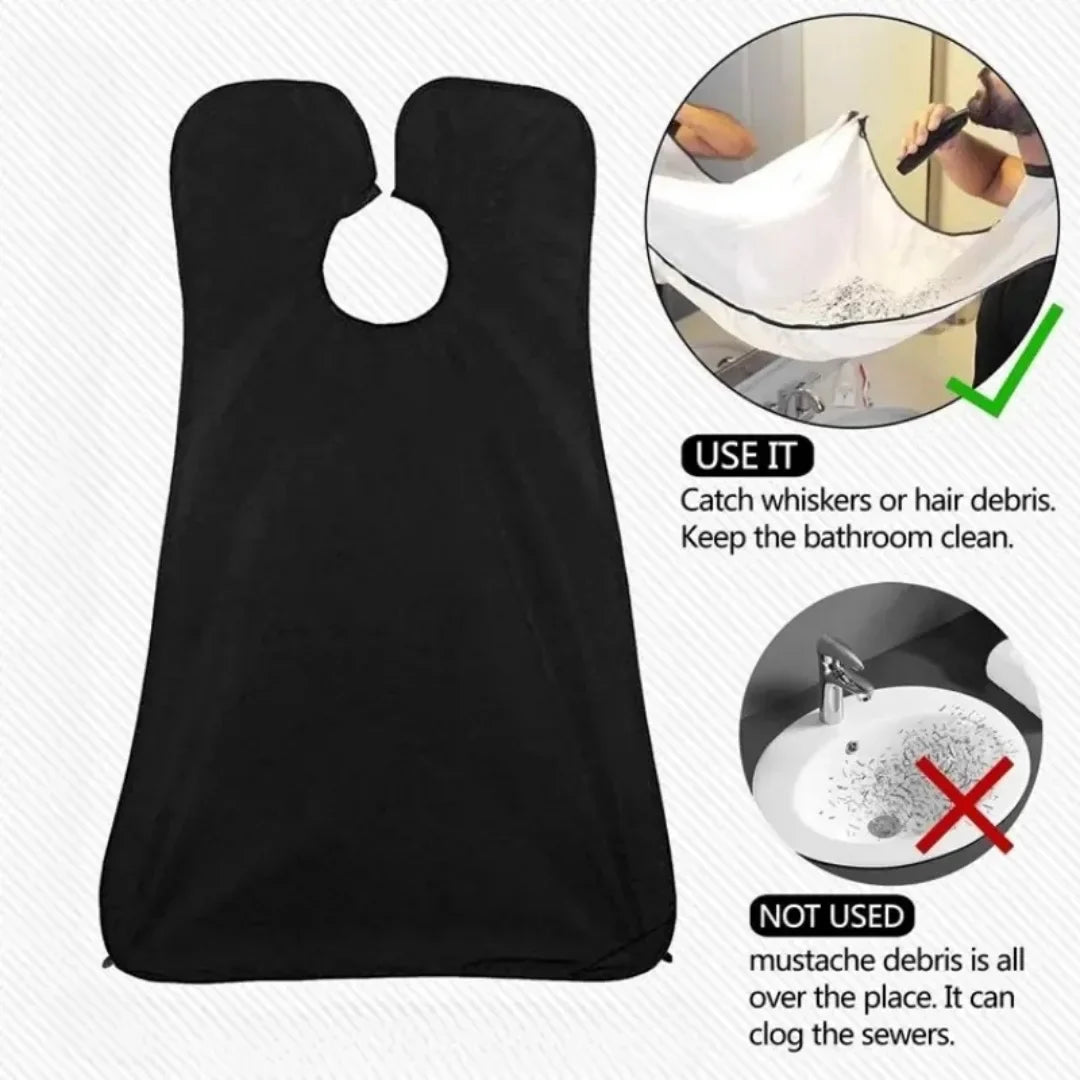 Men's Beard Shaving Apron with Suction Cups | Hair Catcher