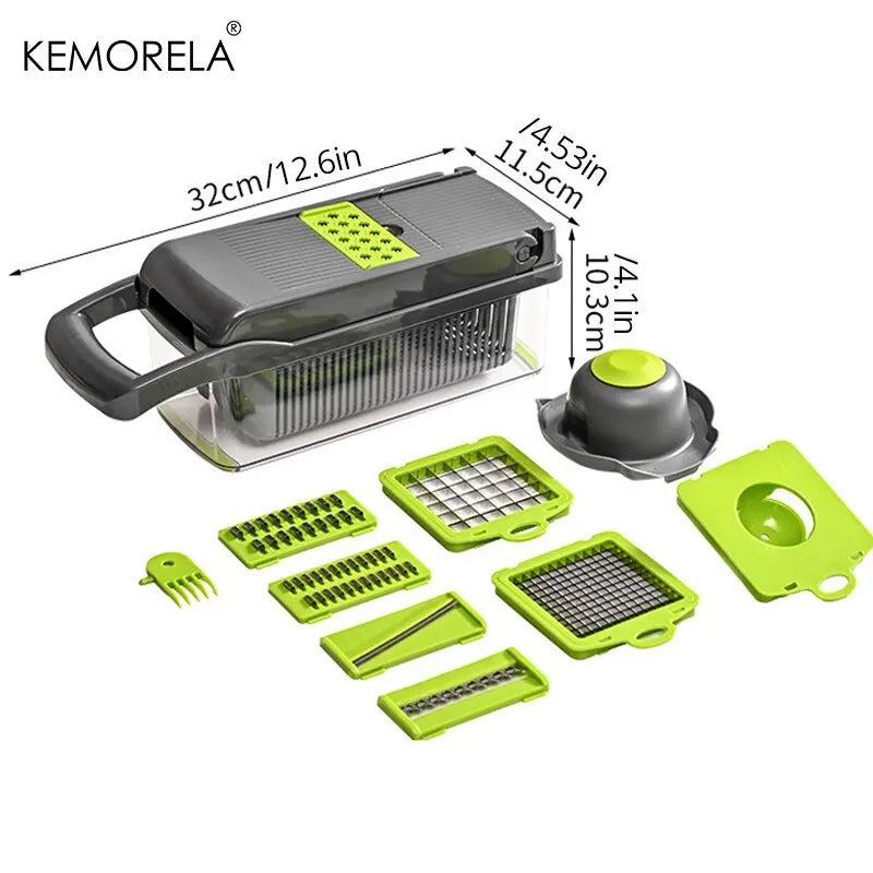 KEMORELA 12-in-1 Vegetable Chopper Slicer Dicer & Shredder
