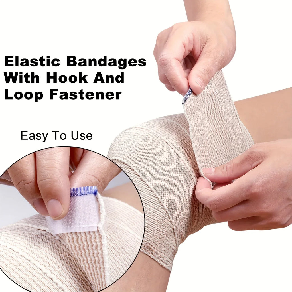 2-Pack Elastic Compression Wrap Bandage – Knee, Ankle & Wrist