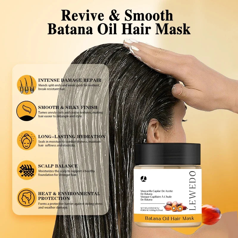 LEWEDO Batana Oil Hair Mask – Deep Conditioner for Dry Hair
