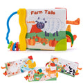 Soft Baby Cloth Book 3D Animal Tail Newborn Montessori Education Toy