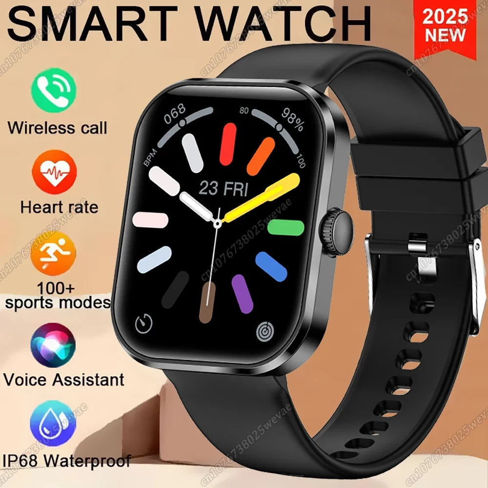 Smart Watch Bluetooth Calling, AI Voice & Heart Rate – Unisex