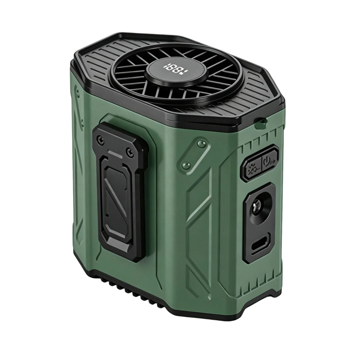 Rechargeable Waist Clip Fan 100 Gears Strong Cooling Hanging Neck