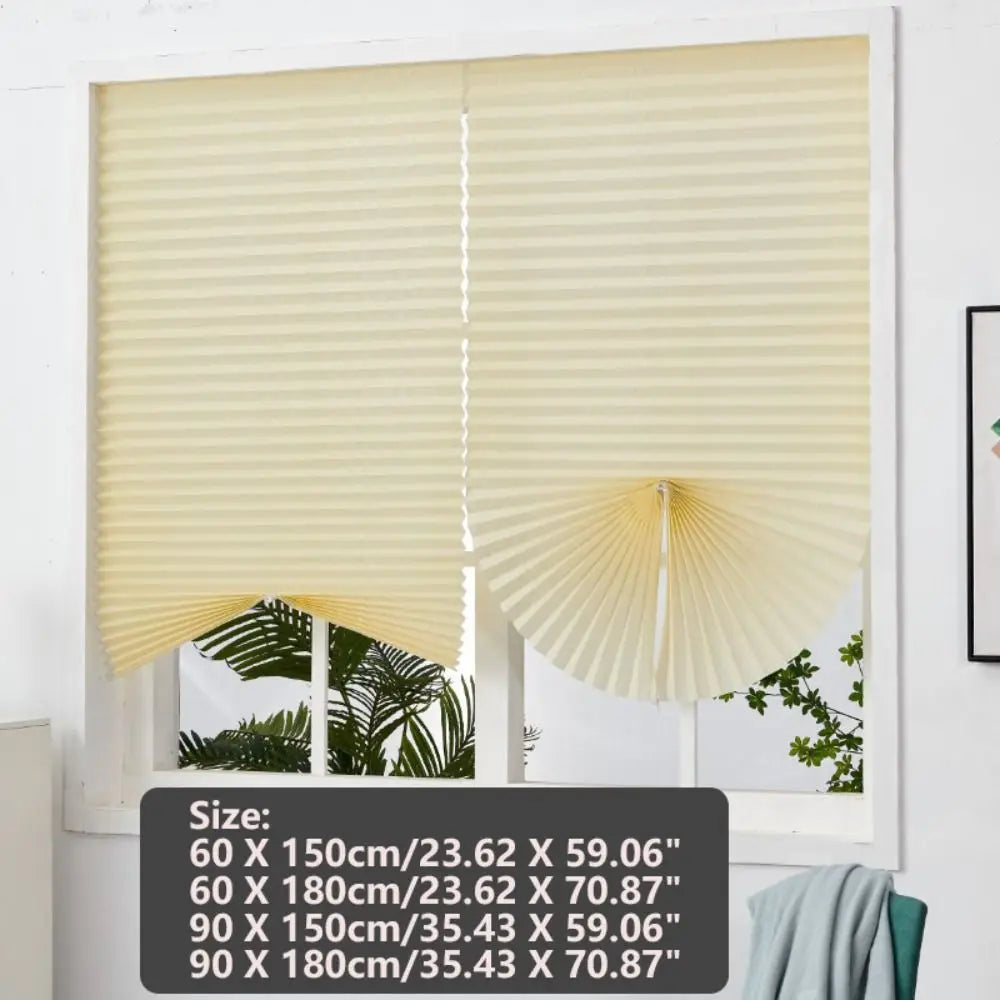 Adhesive Blackout Pleated Window Shade | Temporary Blind