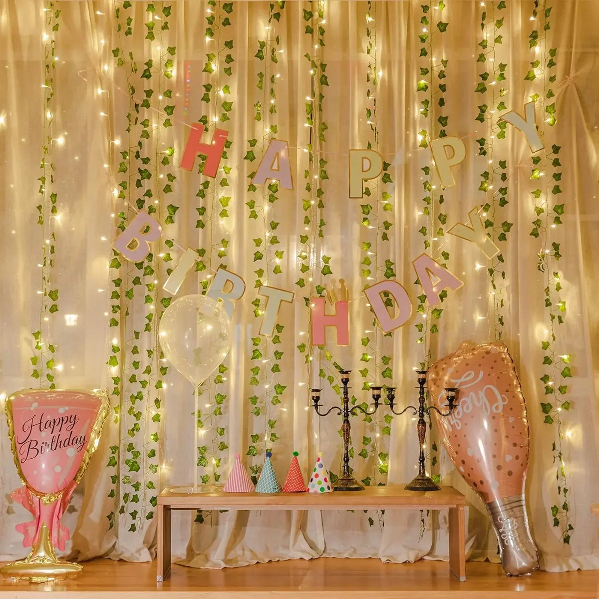 2M LED Artificial Green Vine String Lights | Wedding & Home Decor