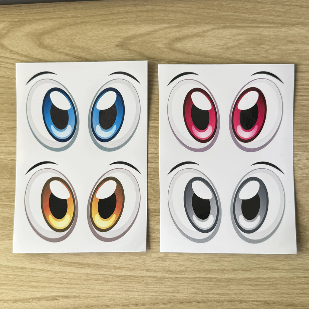 6-Pack Robot Eye Static Cling Vinyl Decals | Cars & Gadgets