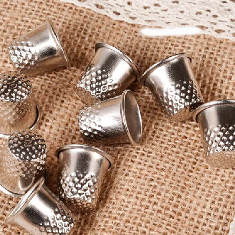 Metal Thimbles Set – Stainless Steel Finger Protectors for Sewing