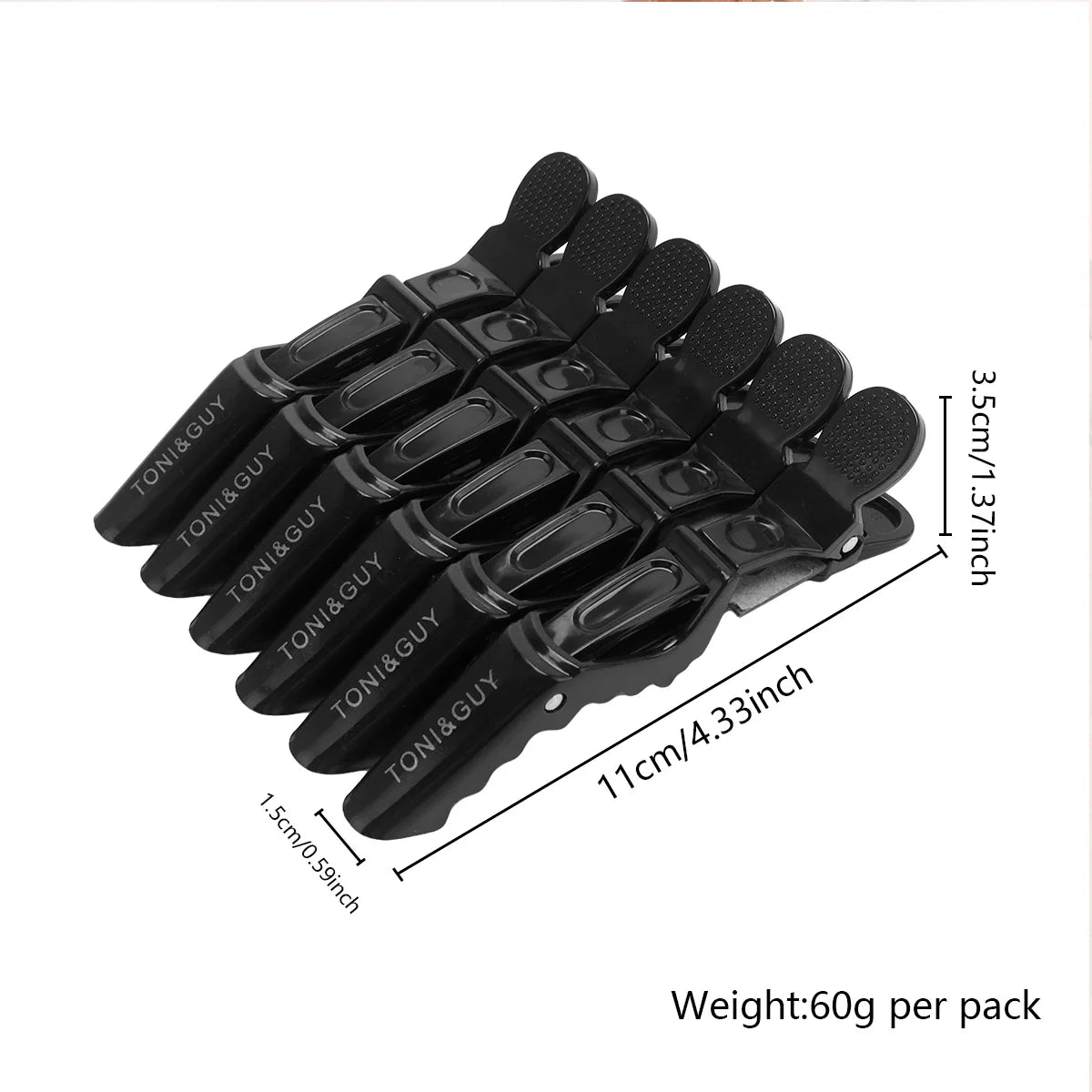 6-Pack Salon Alligator Hair Clips – Traceless Sectioning Clips