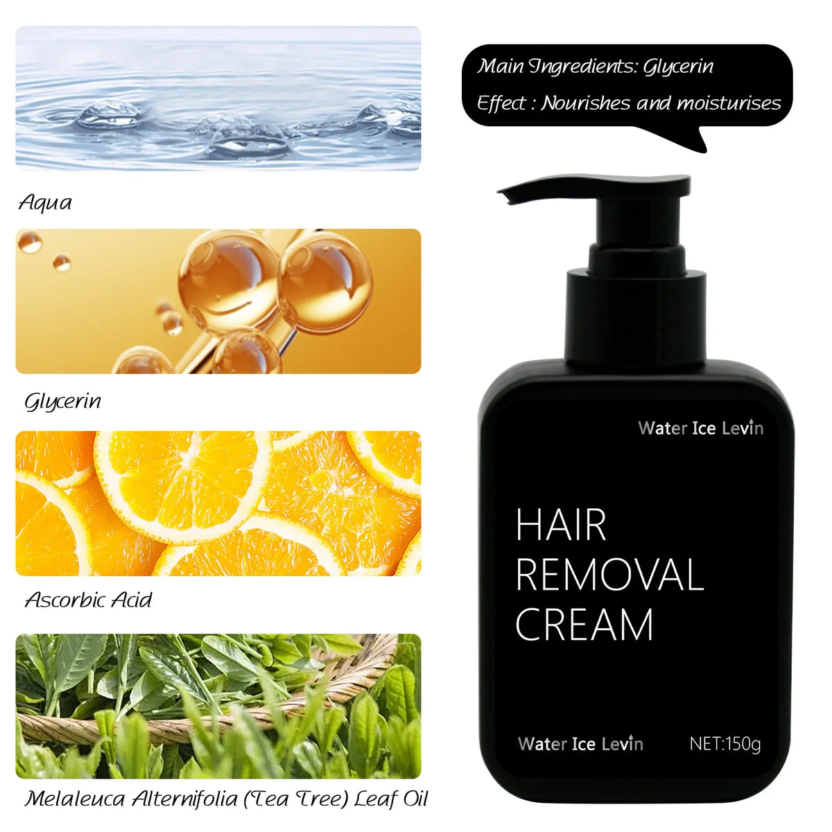 Hair Removal Cream for Women & Men – Full Body 150g