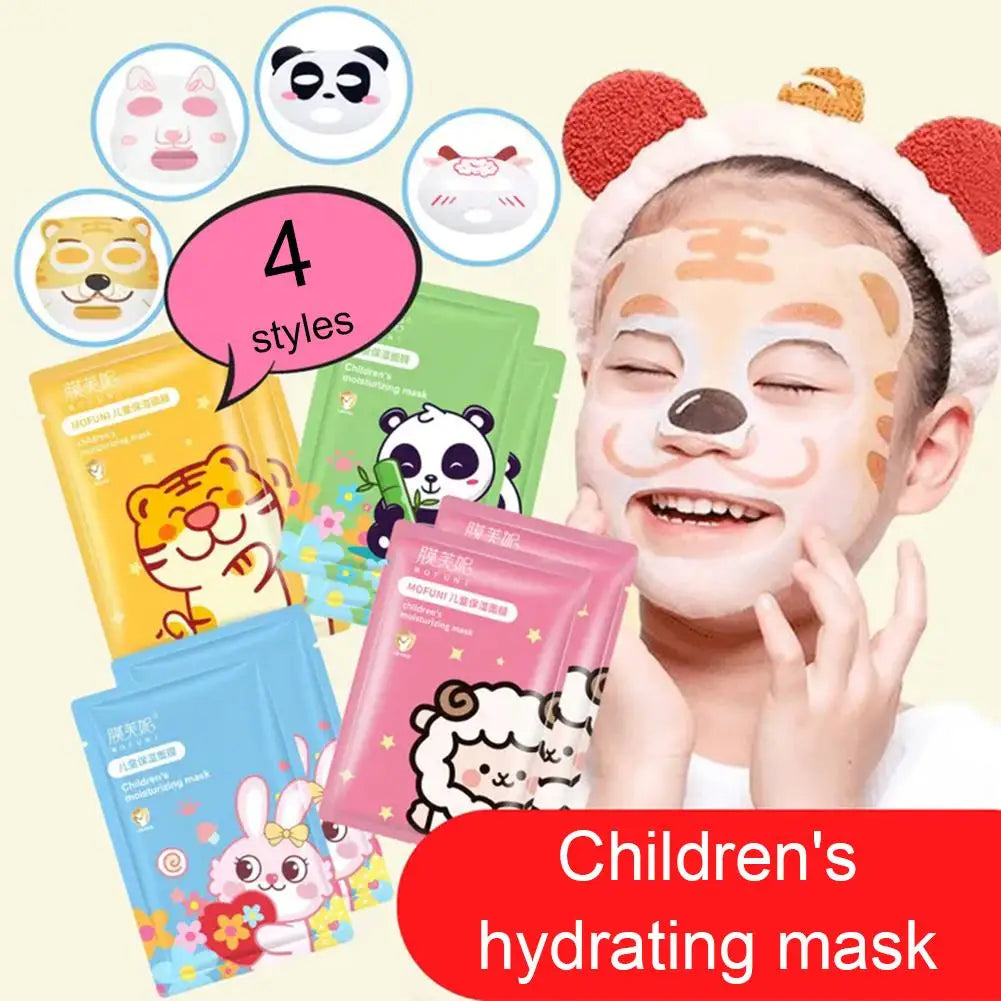 Animal Character Kids Face Masks – Hyaluronic Acid Hydrating Spa