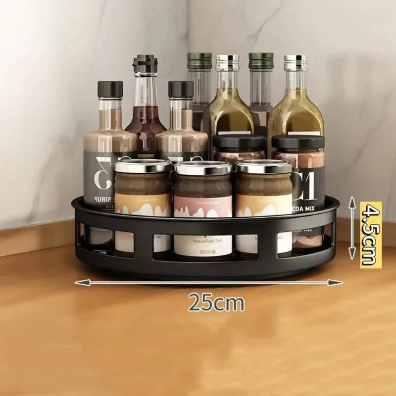 360° Rotating Spice Rack & Kitchen Organizer Shelf