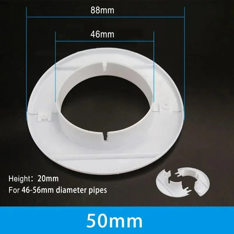 Plastic Wall Hole Cover for AC Pipes & Cables – 40–80mm