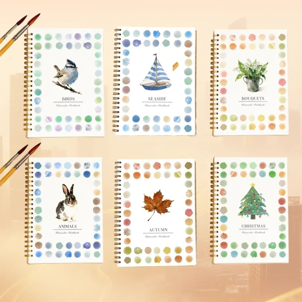 Beginner's Practice Book Painting Watercolor Oil Dyeing Album Comes