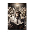 Nordic Gorilla Suit Abstract Canvas Wall Art | Modern Decor