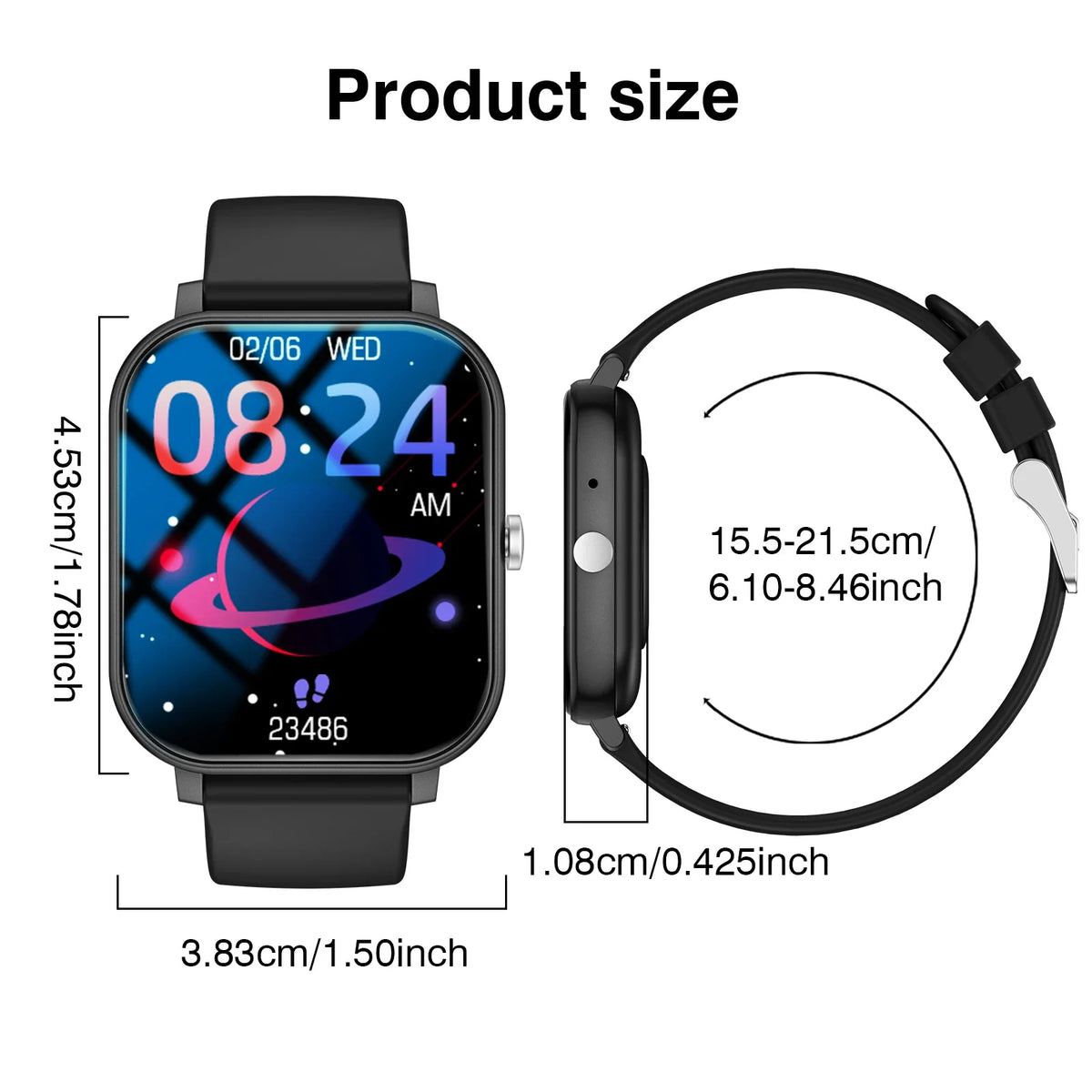 LOMAXFR 1.83" HD Smartwatch – BT Calling & Sports Tracking