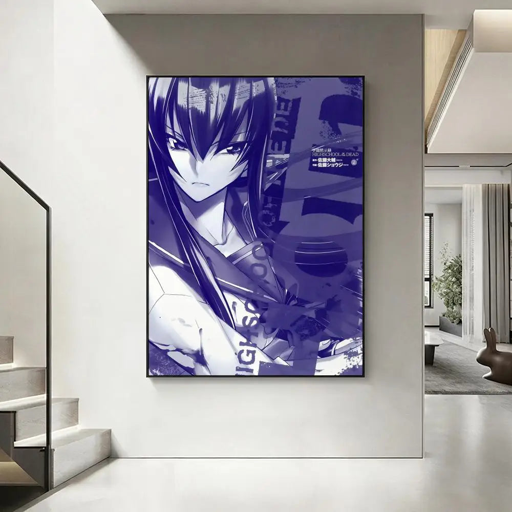 Highschool of the Dead Anime Poster – HD Waterproof Wall Art