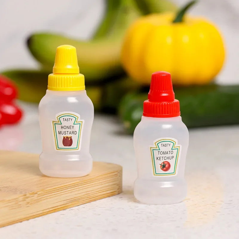 Portable Mini Sauce Squeeze Bottles | Refillable Condiment Set
