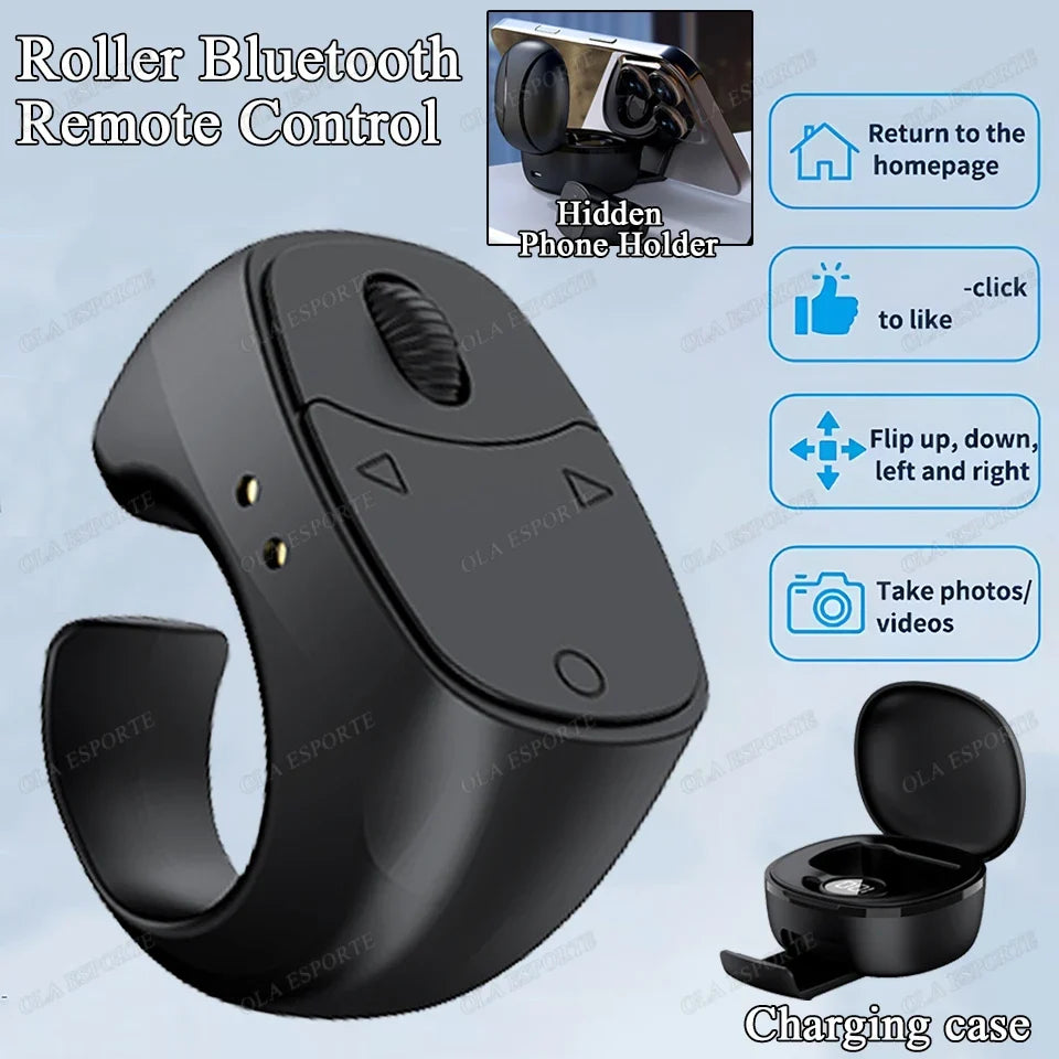 JX-12 Bluetooth Ring Remote – Selfie, Page Turner & Scroller