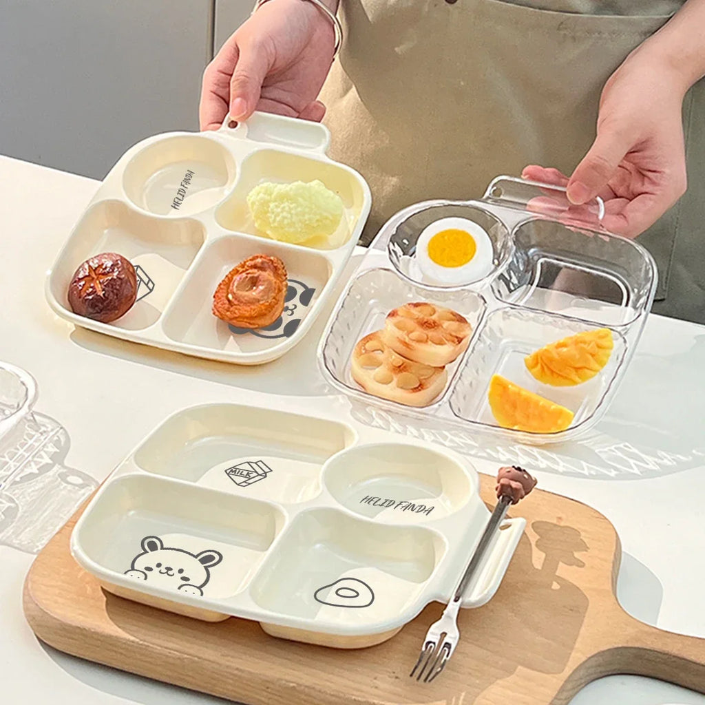 Divided Plastic Plates | Multi-Compartment Portion Control