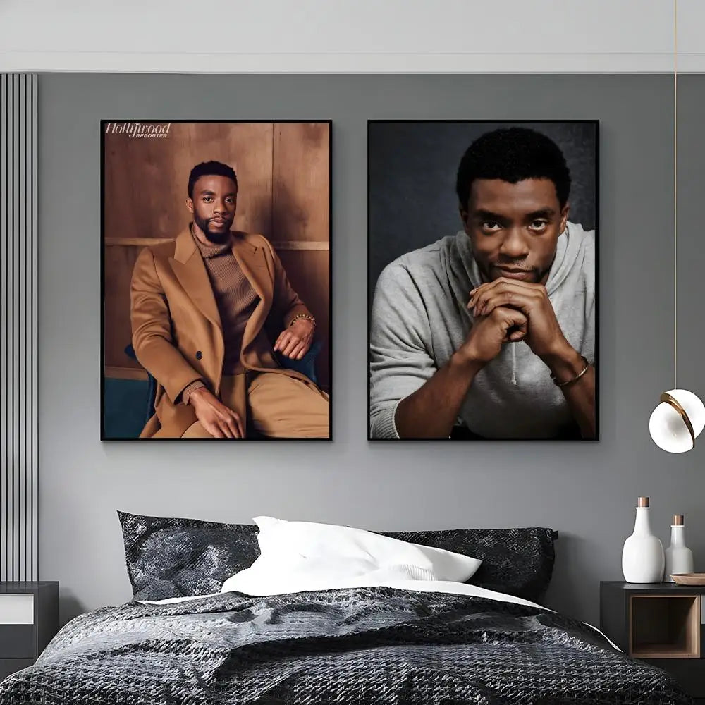 Chadwick Boseman HD Art Poster – Waterproof Sticky Wall Decor