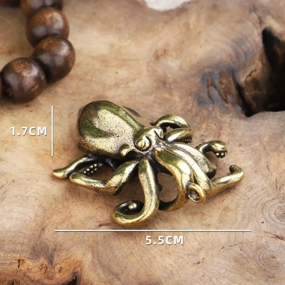 Antique Octopus Home Decoration Brass Copper Animal Figurines