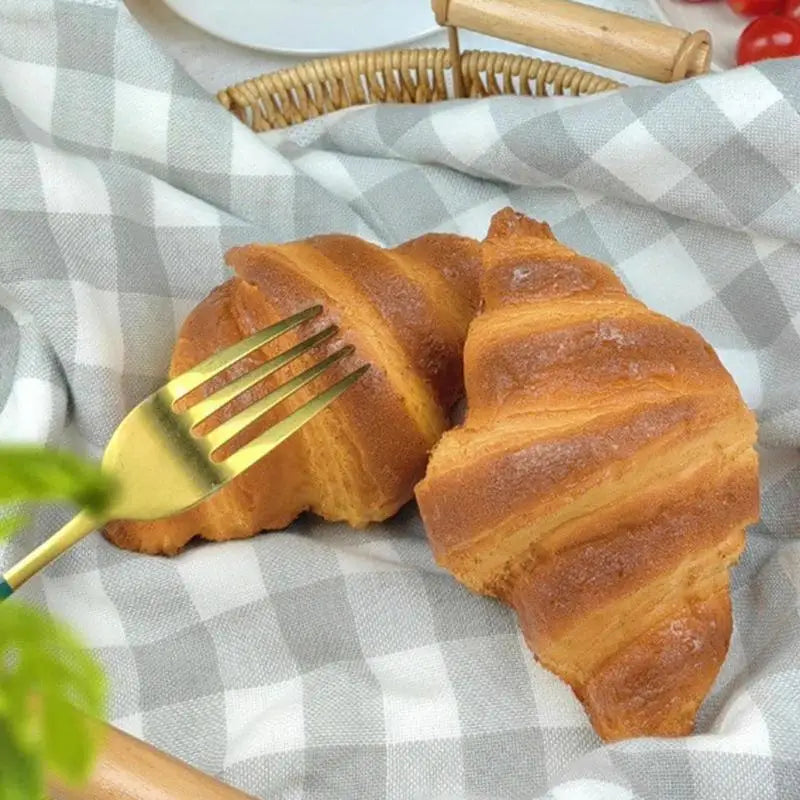 Artificial Croissant Bread Decoration Look Food Model Home Kitchen