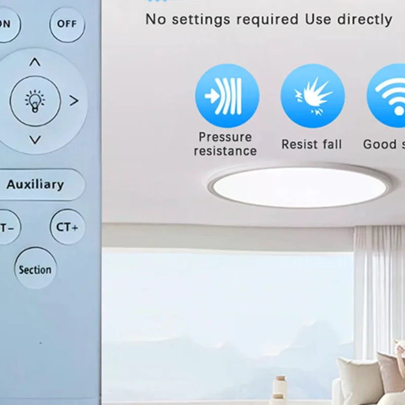 Infrared Remote Control Stepless Dimmer LED Fan Lamp Living Ceiling