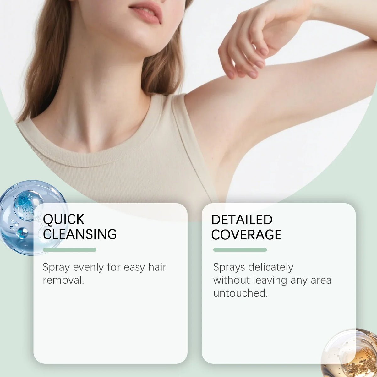 Hair Removal Mousse Spray – Fast, Gentle & Odor-Free | 60ml
