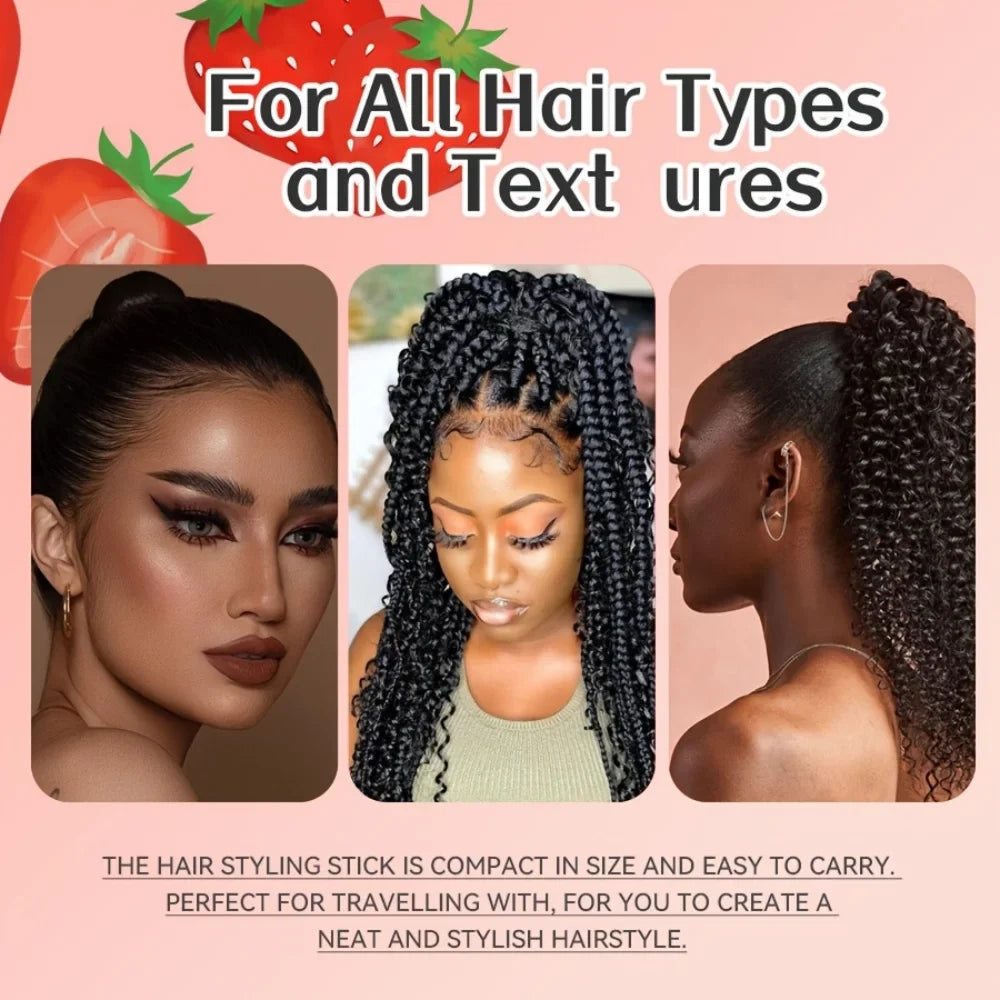 Strawberry Hair Wax Stick – Frizz Control & Long-Lasting Style