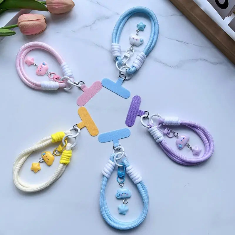 Handmade Acrylic Cloud Phone Lanyard & Keychain Pendant