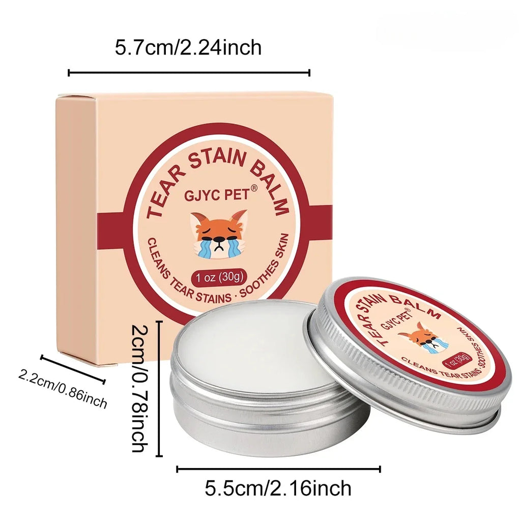 GJYC PET Natural Gentle Tear Stain Balm Brush Remover Reduces Eye