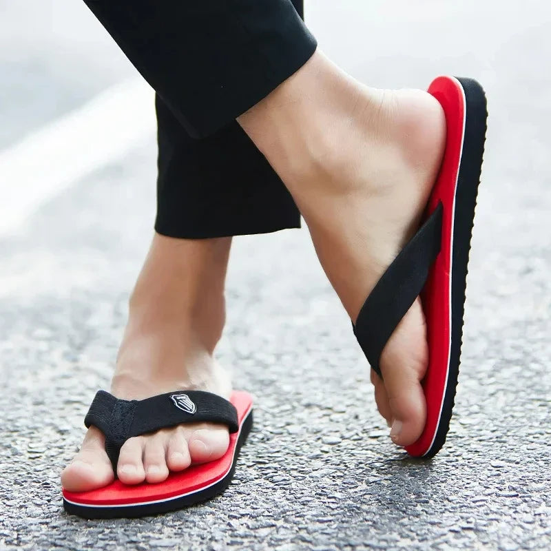 Men's Anti-Slip Flip Flops Beach Sandals & Indoor Slippers
