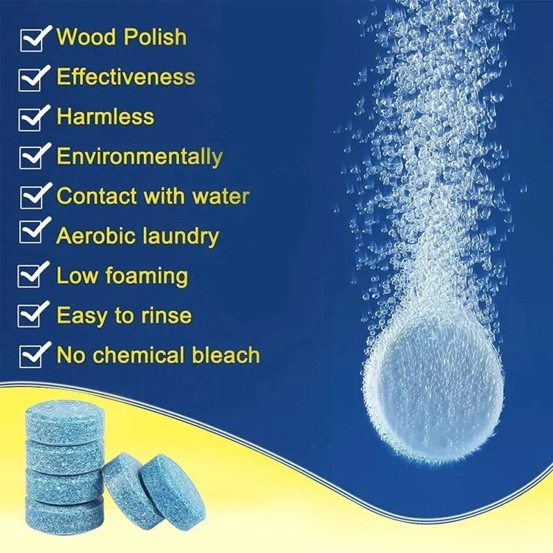 Windshield Washer Effervescent Tablets – Concentrated 20/50/100pk