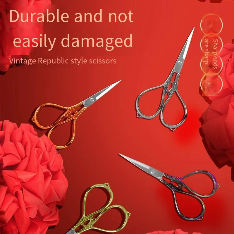 Vintage Stainless Steel Sewing Scissors – Embroidery & Tailor