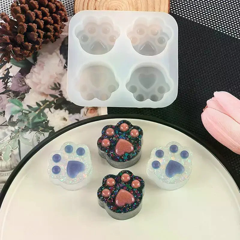 Cute Pet Paw Silicone Mold – DIY Candle Soap Chocolate Baking
