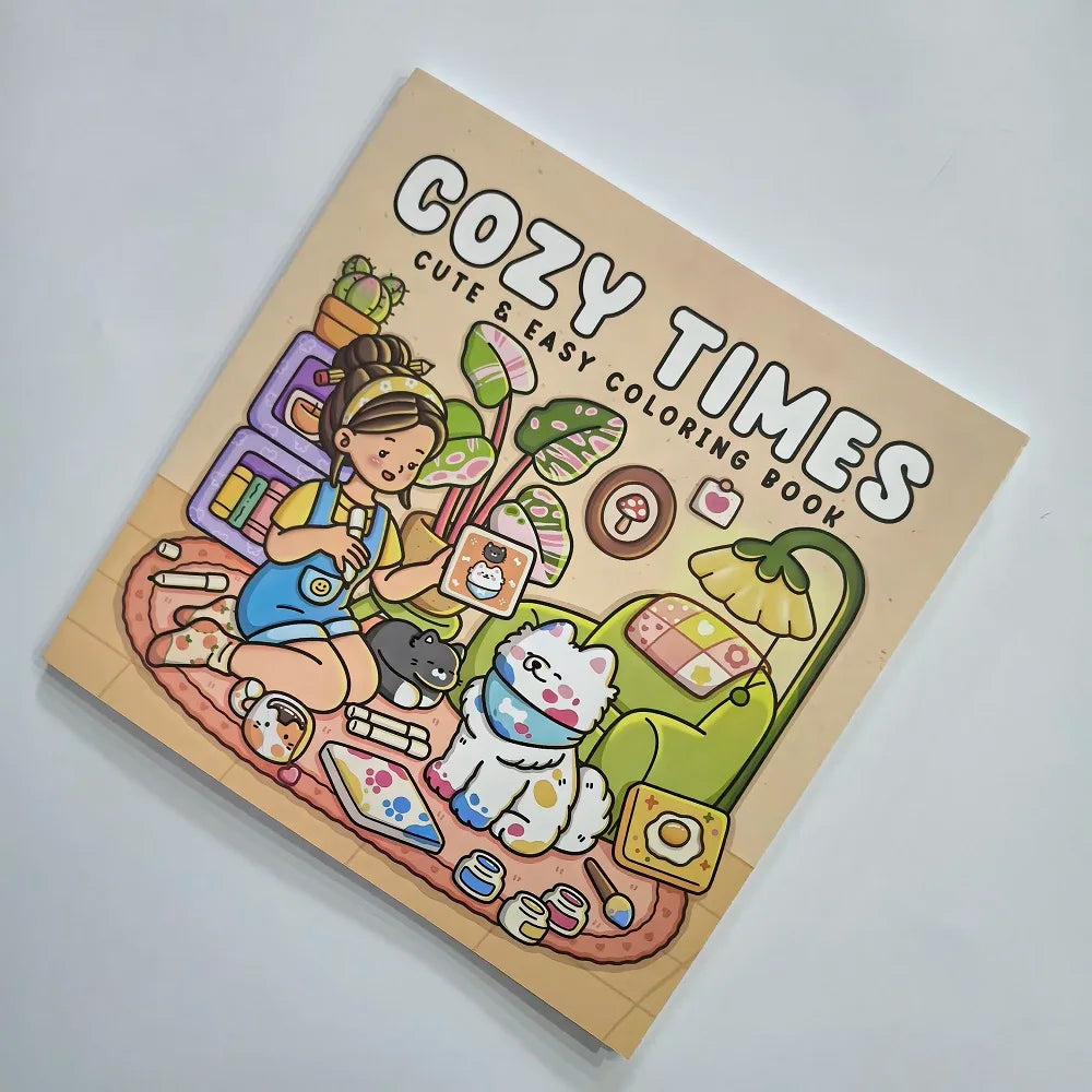 Adult Coloring Book Relaxation Cute Easy Designs Stress Relief