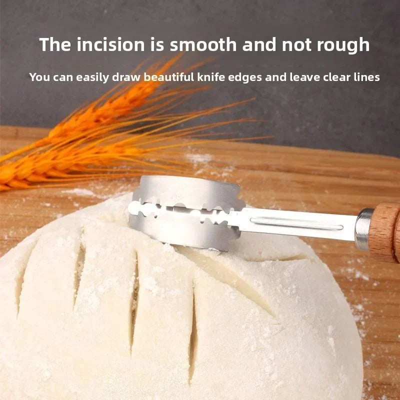 Bread Lame Scoring Tool – Wood Handle & 5 Razor Blades