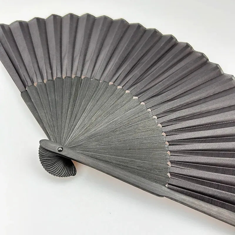 Chinese Black Vintage Hand Fan Folding Fans Dance Wedding Party Favor