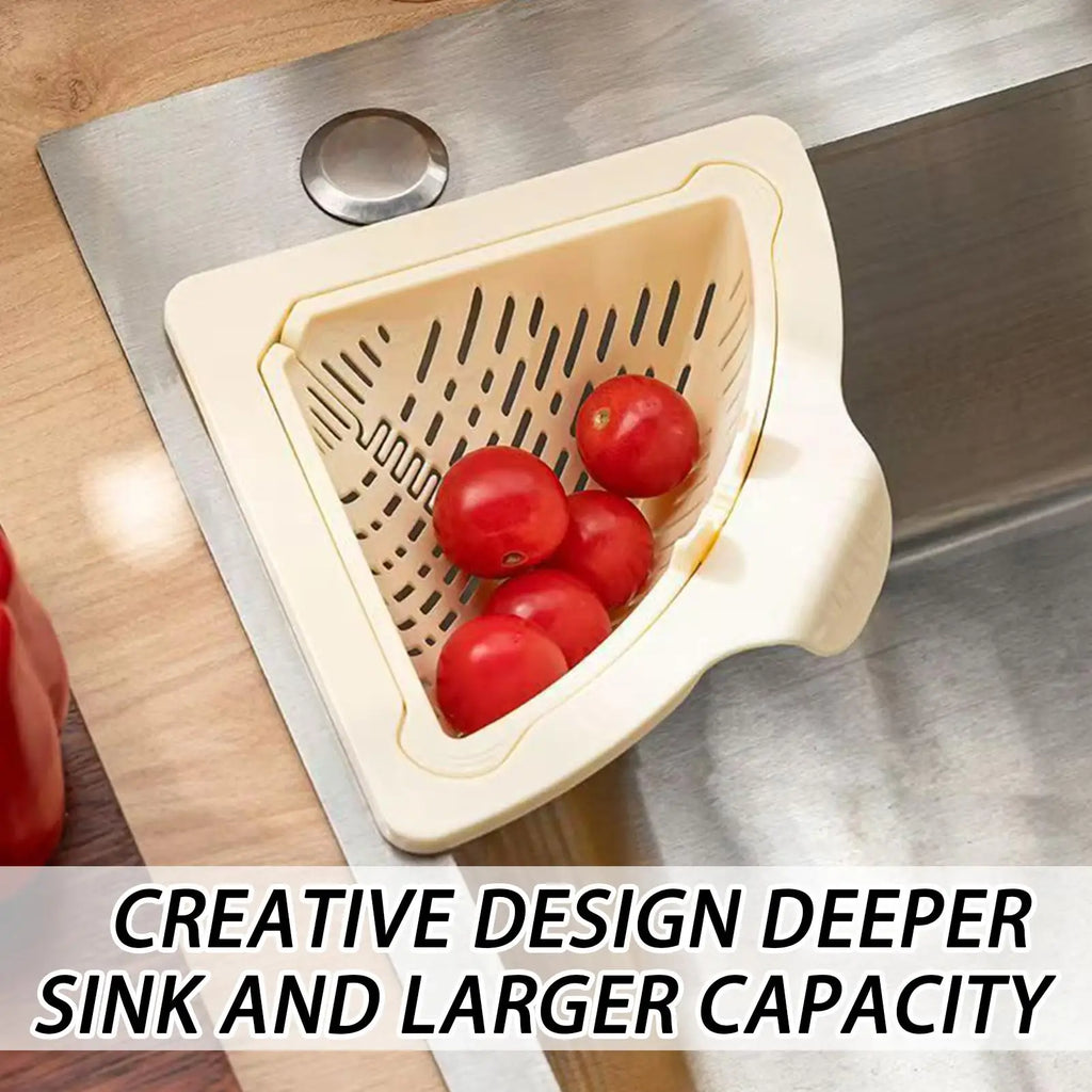 Magnetic Silicone Sink Corner Rack & Drain Strainer Basket