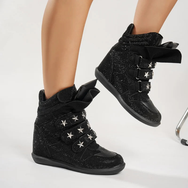 UXST Women's Flat Platform Ankle Boots – Split Leather