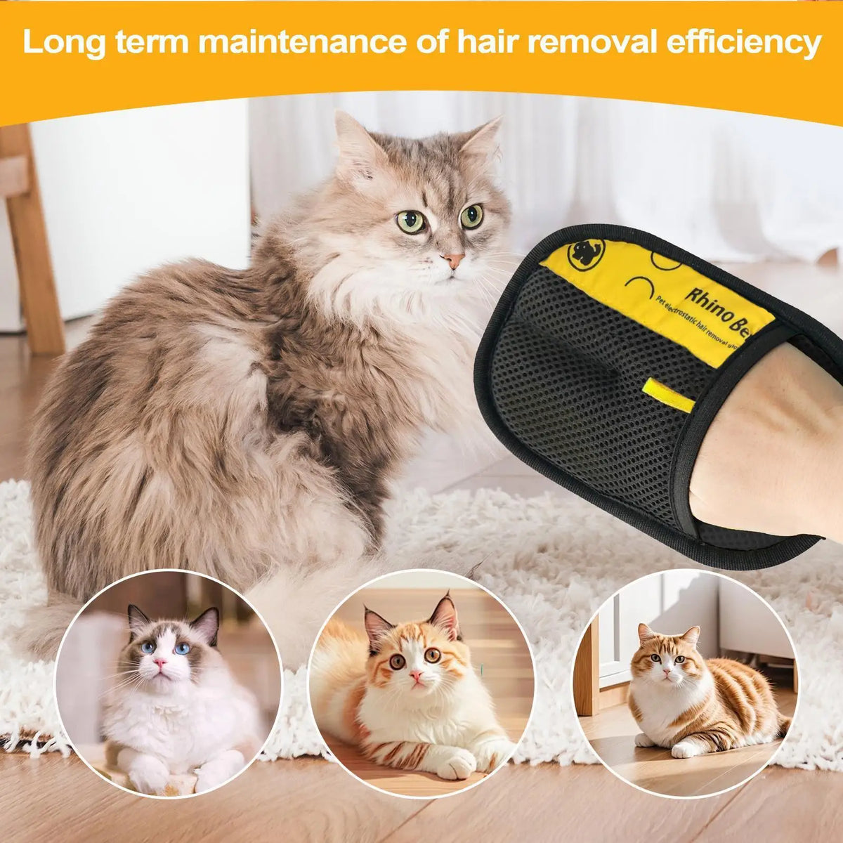 Double-sided Pet Grooming Gloves Cat Dog Hair Remover Gentle Massage
