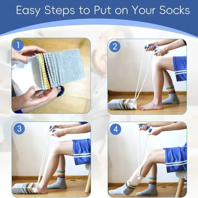 No-Bend Sock Aid | Easy On & Off Stocking Helper Tool