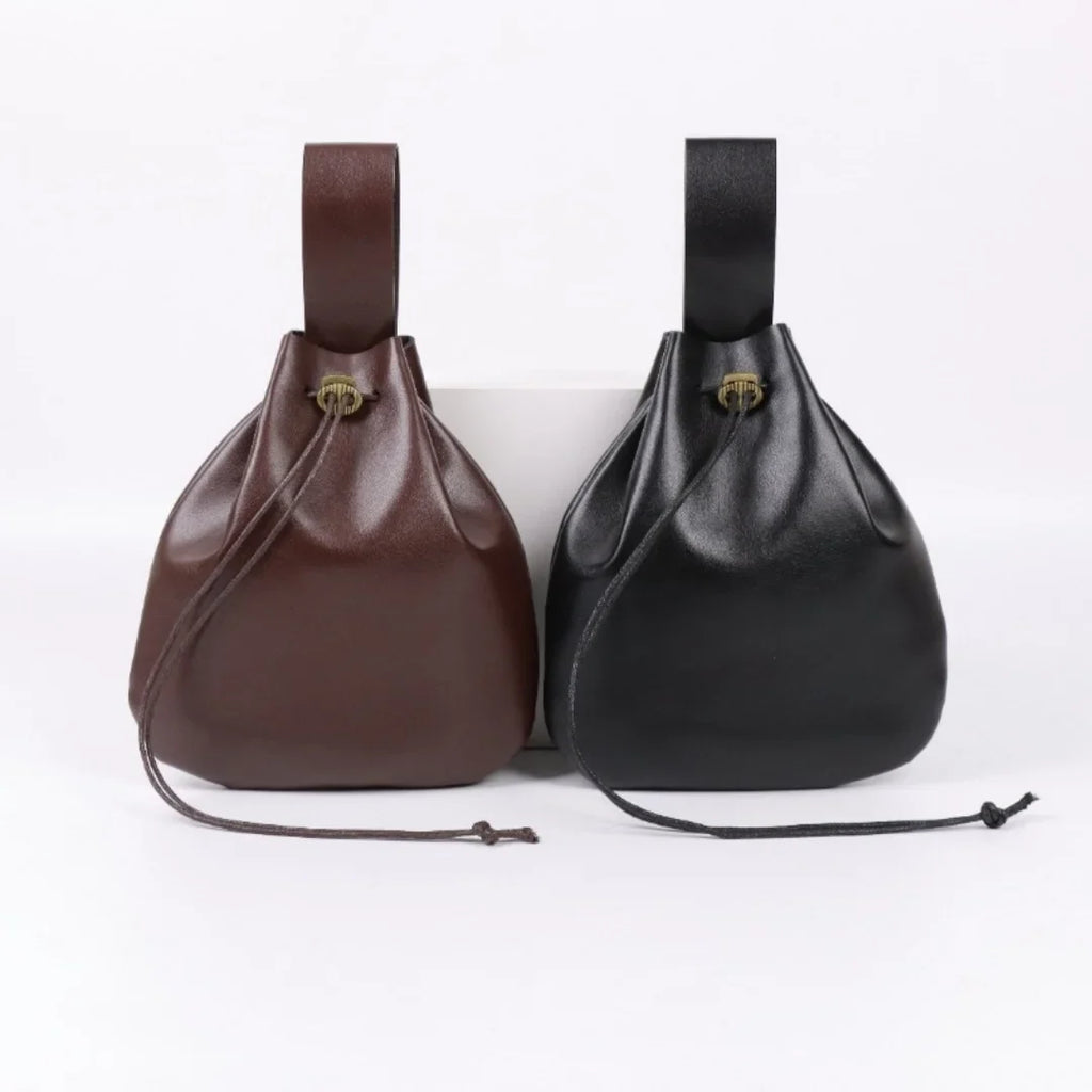 Renaissance Costume Accessories Belt Pouch Potion Bottles Leather