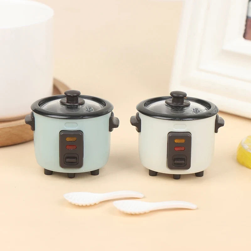 1:12 Dollhouse Miniature Rice Cooker with Spoon | Kitchen Set