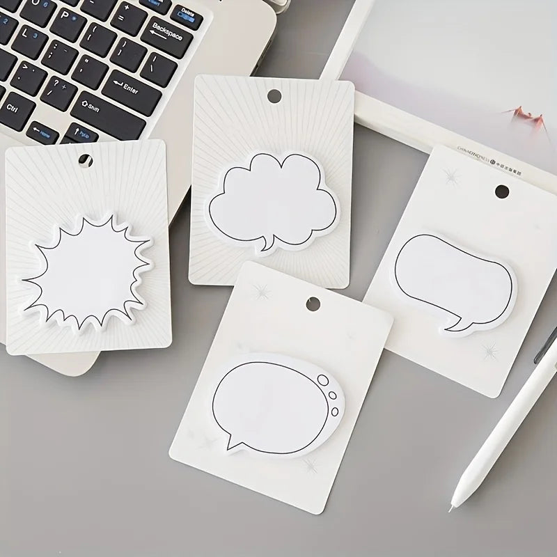 10-Pack Dialogue Box Sticky Notes – Kawaii Self-Adhesive Memo