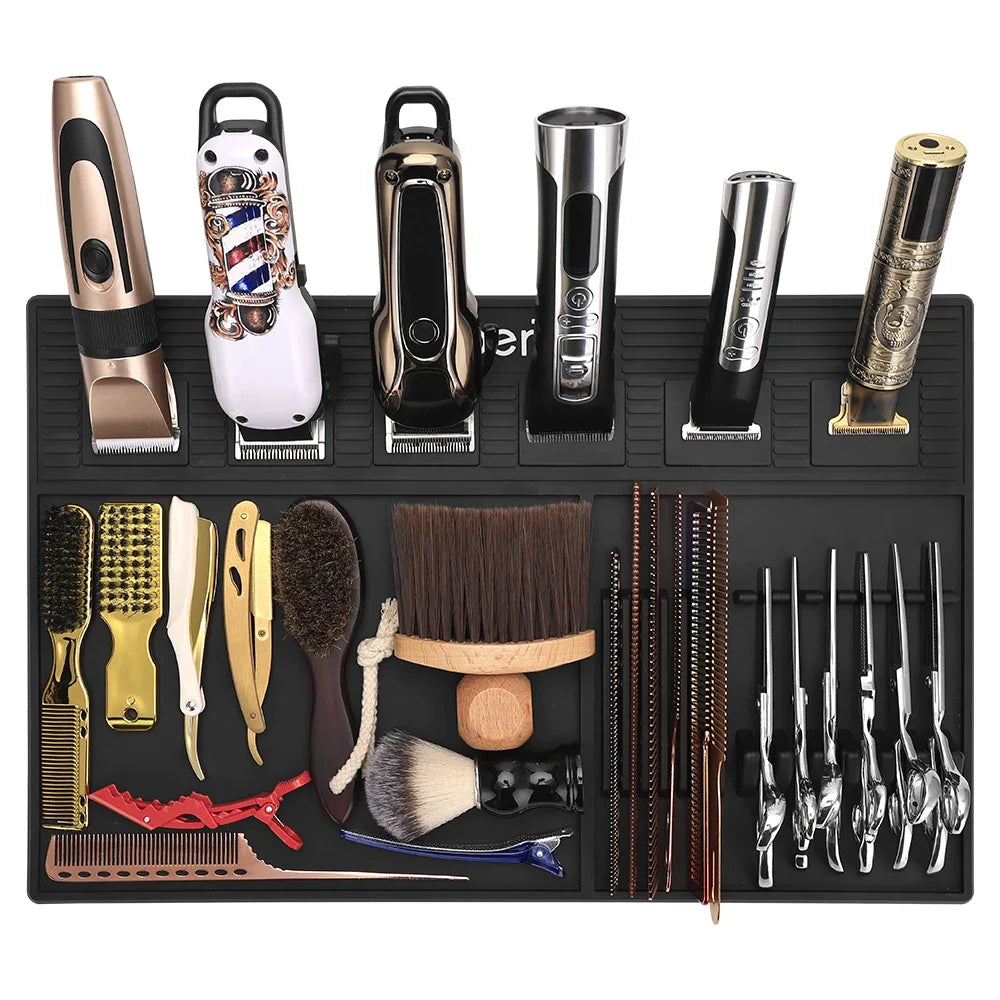 Magnetic Barber Tool Storage Pad – Waterproof Anti-Slip Mat