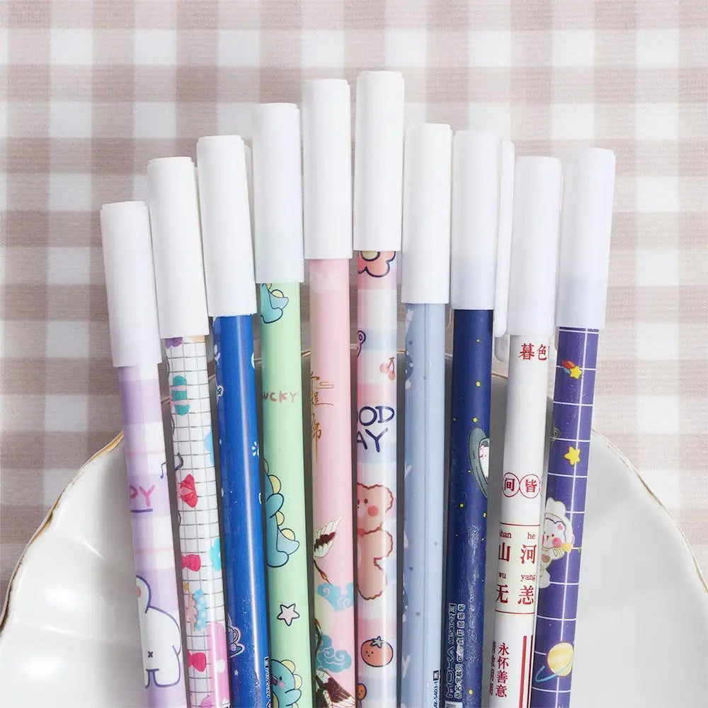 Kawaii Erasable Gel Pen 0.5mm Blue Ink – Cartoon Student Pen