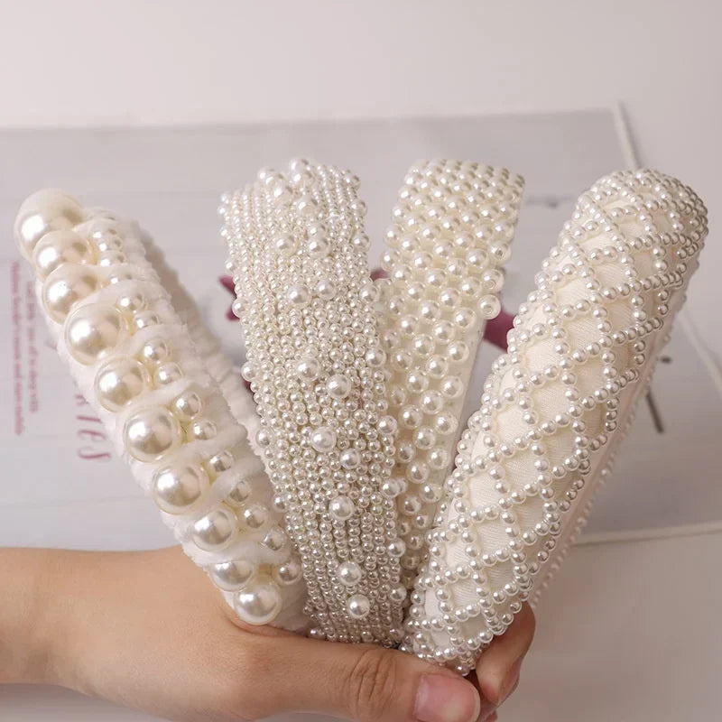 Retro Pearl Headbands for Women – Elegant Hair Accessories