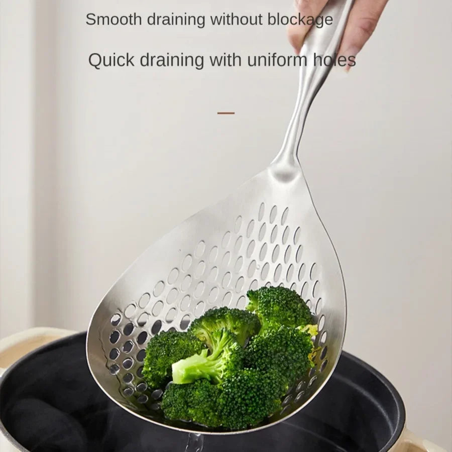 Large Stainless Steel Skimmer Spoon | Heavy Duty Strainer